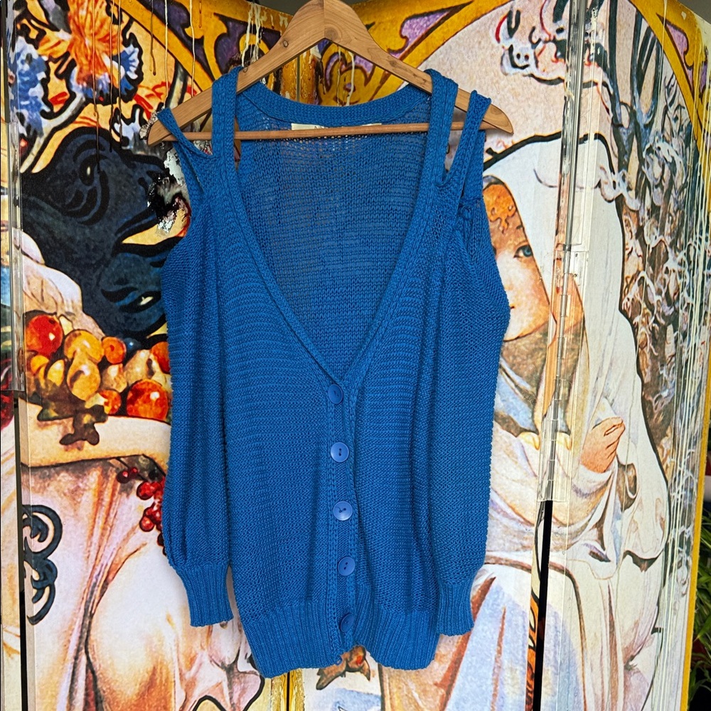 Pippa Lynn Vibrant Blue Knit Cardigan